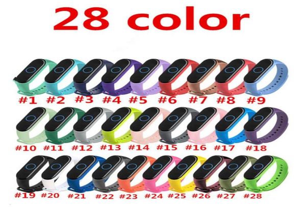 28 cores armadilha para xiaomi mi band 5 pulseira de silicone substituição tpu pulseira de silicone para xiomi mi band5 miband 5 pulseira2295431