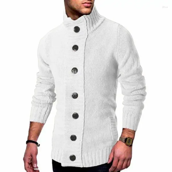 Мужские свитера, хороший брендовый осенне-зимний европейско-американский модный однобортный вязаный свитер, кардиган