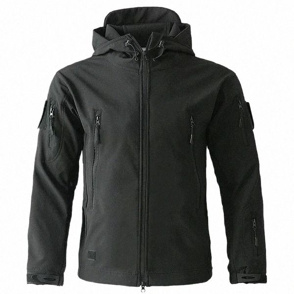 alta qualità militare pelle di squalo soft shell giacca tattica antivento impermeabile giacche da combattimento militare mens bomber con cappuccio cappotti K2ku #