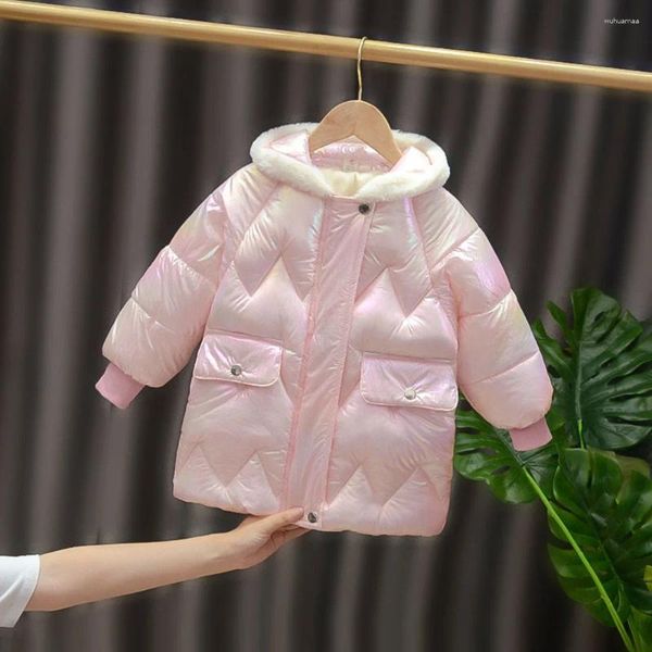 Daunenmantel 2024 Outfits Warme Winter Kinder Baby Mädchen Kinder Mit Kapuze Verdicken Prinzessin Parkas Outwear Casacos Mäntel Schnee Tragen S11547