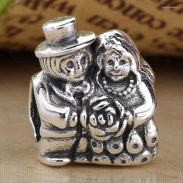 Lose Edelsteine Original Vintage Mr. Mrs. Braut Bräutigam Verheiratet Perlen passen zu 925 Sterling Silber Bead Charm Armband Armreif Diy Schmuck