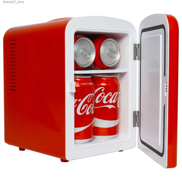 Холодильники с морозильной камерой OUIO 6 Can Мини-холодильник 4L Мини-электрический холодильник 12 В Портативный автомобильный холодильник Q240326