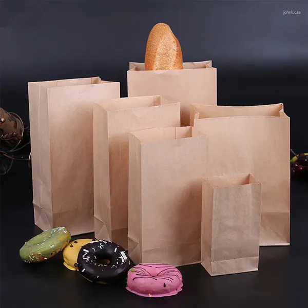 Geschenkpapier 50 Stück Kraftpapiertüten Lebensmittel zum Mitnehmen Sandwich Brot Weihnachten Hochzeit Partyzubehör Verpackung Verpackung