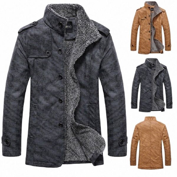 Neue Winter Herren Jacke und Mantel Top Qualität Lederjacke Smart Casual Pelz Plus Veet Jacke Jaqueta De Couro Masculina q9gn #