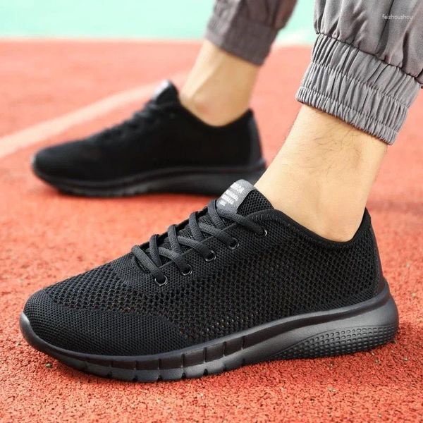 Casual Schuhe Männer 2024 Hohe Qualität Lace Up Männer Vulkanisieren Frühling Solide Plattform Net Grid Atmungsaktive Sport