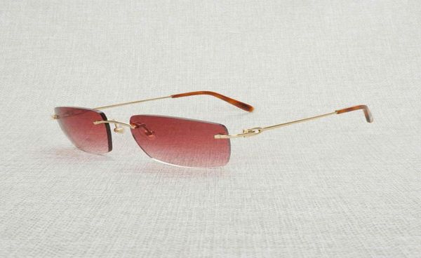 Occhiali da sole quadrati grandi senza montatura antichi in vetro pregiato Occhiali da sole oversize da uomo Occhiali da vista da donna Tonalità Oculos Gafas per la guida Outdo4120163