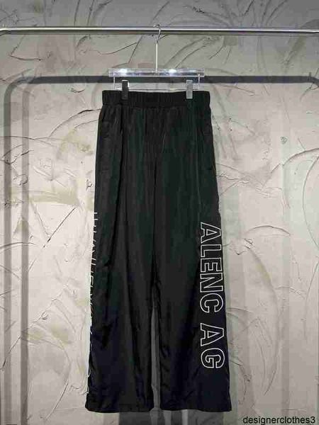 Designer High versione B pantaloni stile uniforme scolastica ricamati con lettere grandi della famiglia OS pantaloni sanitari unisex vestibilità ampia 1ULH