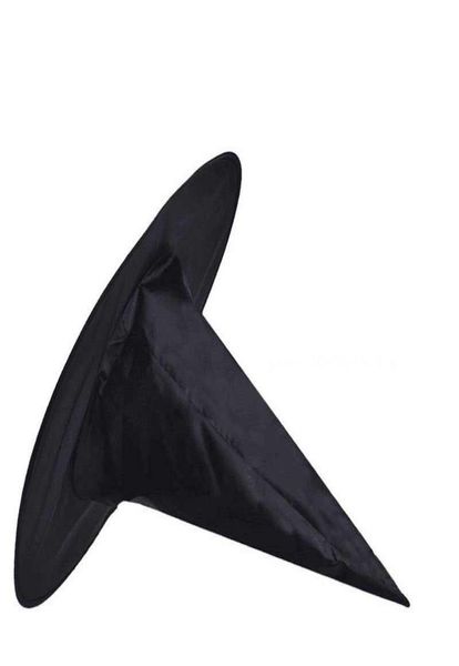 Chapéu de bruxa para festa de máscaras, decoração de chapéu de bruxa preto para mulheres adultas, boné superior para fantasia de halloween, acessório para festa 5525779