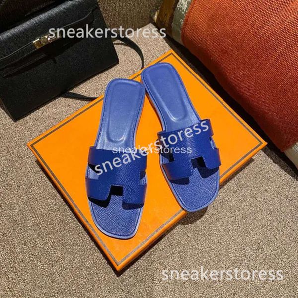 Crocodile Fonce Slides Sandalo Marrone Oran Slipper Khaki Men Patent Leather 2024 Pelle Bianca Classic Black Summer Lychee EEXU