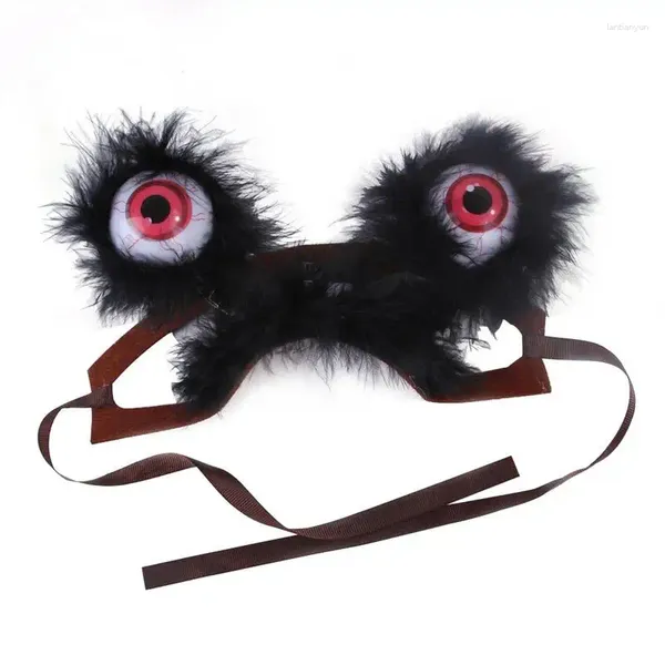 Переноски для кошек с подсветкой, повязка на голову на Хэллоуин, эластичный костюм для домашних животных со светящимися глазами ужасов, глазные яблоки для счастливой вечеринки