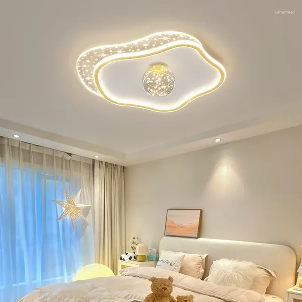 Deckenleuchten Moderne kreative Sternwolke LED Dimmbeleuchtung Lampe Gold Weiß Schwarz Metall Kinderzimmer Wohnzimmer Leuchte