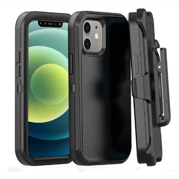 Defender-Abdeckung für iPhone 11 13 14 15 Pro Max 12 Mini-Hülle für iPhone 7 8 Plus X XS Max XR Gummi-Hybrid-schwere stoßfeste Hülle