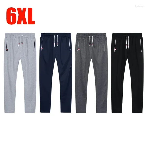 Männer Hosen Casual Jogger Männer 6XL Jogging Jogginghose Sportswear Stricken Trainingsanzug Sport Hosen Oversize Breite Bein Kleidung