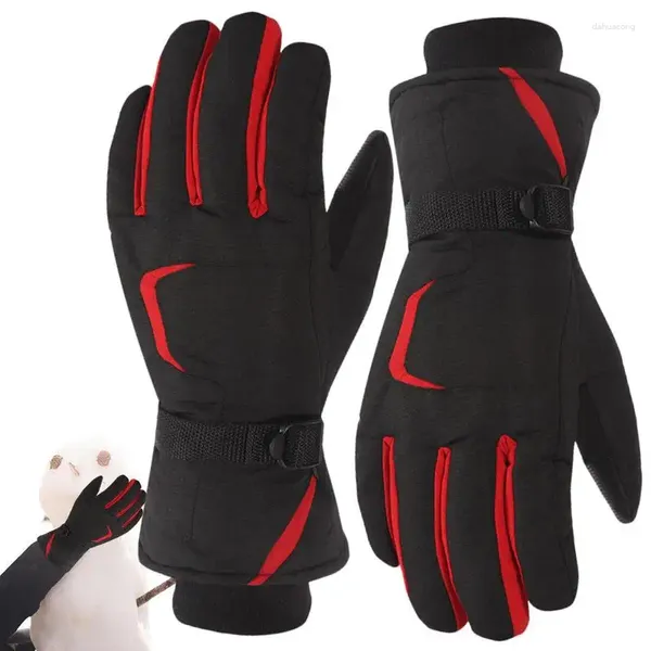 Велосипедные перчатки для мотоциклистов, водонепроницаемые лыжные перчатки с сенсорным экраном и волшебной наклейкой, зимние мототермальные снежные перчатки для женщин и мужчин