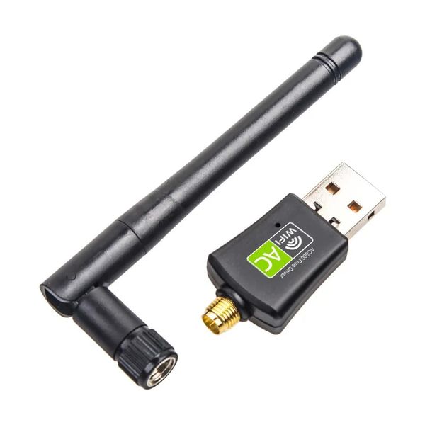 2.4G/5G Çift Bant Ağ Kartı AC600M Kablosuz Ağ Kartı Sürücüsiz USB WiFi Alıcı Anteni Kablosuz Ağ2. USB WiFi Alıcı Anteni için