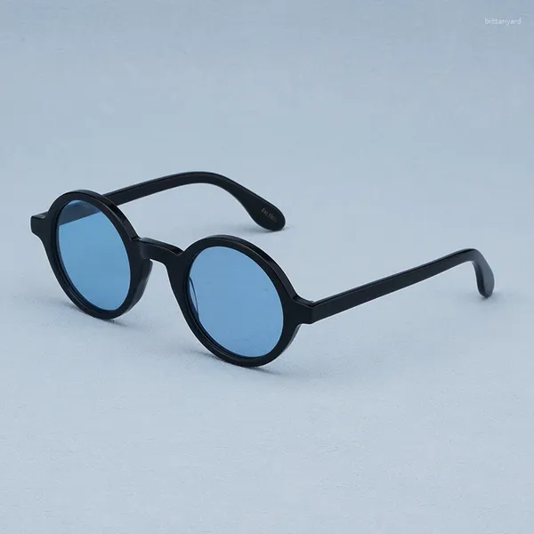 Occhiali da sole ZOLMAN Lemtosh Vintage Acetato Retro Piccoli occhiali rotondi da uomo Occhiali da vista fatti a mano Miopia Donna