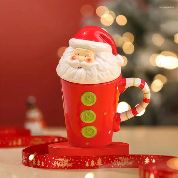 Canecas Caneca de Natal 3D Café Novidade Cerâmica Presentes de Aniversário para Crianças Adolescente Mulheres Homens