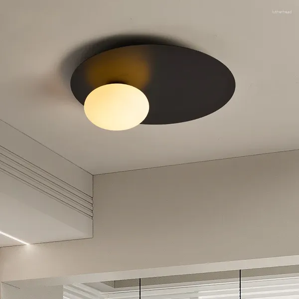 Plafoniere Rotonde Oro Nero Metallo Luce Bianca Vetro G9 Lampadina Per Camera Da Letto Corridoio Sala da pranzo Lampada Moderna Goccia