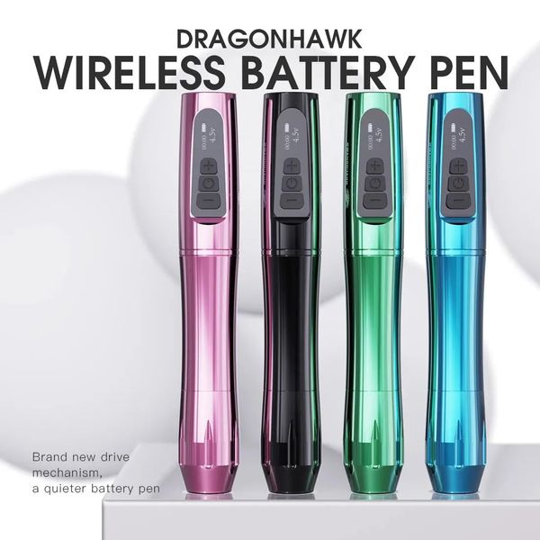 Dragonhawk H3 Drahtlose Tätowiermaschine für Permanent Make-up Stift Anfänger Augenbrauen Lippen Künstlerbedarf 240315