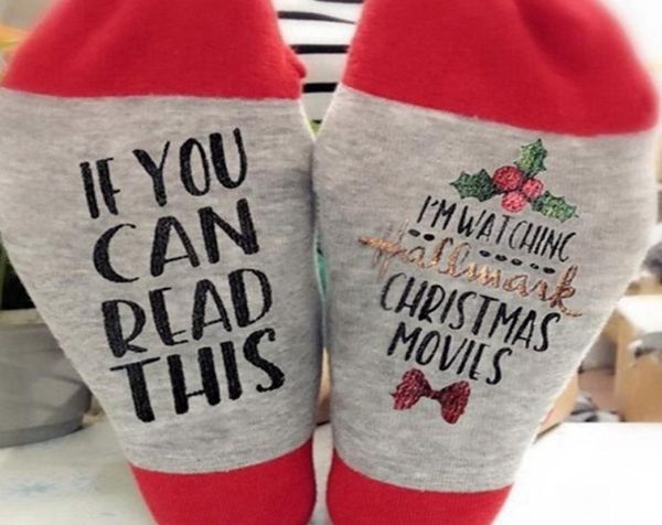 Lustiger Spruch „If You Can Read This“ Socken „Bring Me Wine Coffee Tea Whiskey Gifts“ Socken für Frauen Weihnachten Lässige Worte Socken LJJK2477530881