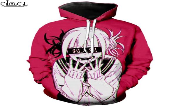 Anime kız seksi kahramanım akademisi ahegao manga 3d baskı himiko toga hoodies rahat sweatshirt moda kazakları8322904