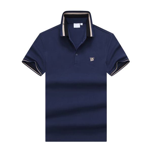 Herren-Poloshirts, Designer-T-Shirts, High-Street-Stickerei, einfarbige Revers-Polos, Strumpfbanddruck, hochwertige Baumwollkleidung, T-Shirts, Polos, Plus-Size-Abzeichendekoration, XL