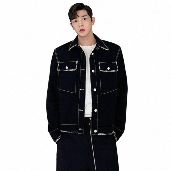luzhen coreano Chic Tendy giacche casual Street Ctrast colore impiombato design di nicchia Outwear 2024 primavera nuovi vestiti D8e26f x0OQ #