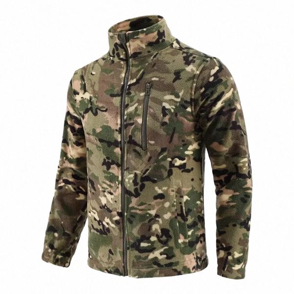 2024 nuovi uomini giacca militare morbido pile giacche da trekking tattiche cerniera uomo giacca mimetica tattica cappotto Airsoft caccia vestiti o1H5 #
