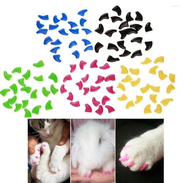 Vestuário para cães 100 peças protetor de unhas tampas de garras o design elegante capas de gato para gatos