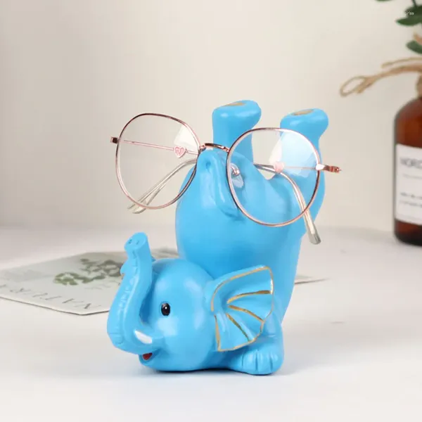 Piatti decorativi Espositore per occhiali da sole in resina Simpatico regalo a forma di elefante adatto per la maggior parte degli occhiali a forma di animale