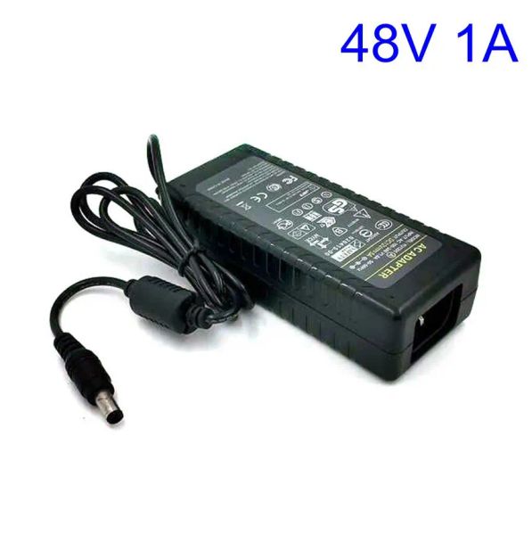 Adapter 48V 1A AC DC Adapter Ladegerät für 5050 3528 LED Licht CCTV 48V1A Schaltnetzteil Adapter 5,5*2,5/2,1mm