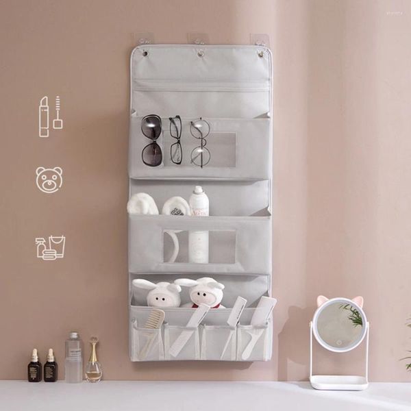 Aufbewahrungstaschen, 3-lagig, zur Wandmontage, zum Aufhängen, für Zuhause, Zimmer, Schrank, Badezimmer, Tür, Kleinigkeiten, Kleidung, Halter, Kosmetik-Organizer