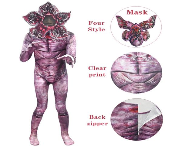 Terör Zombi Kostüm Cadılar Bayramı Kostümleri Çocuklar İçin Piranha Korku Çiçek Maskesi Kabus Noel Cosplay Girls Boys Stage P8902460