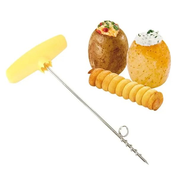 2024 Venda Creative Slicer de batata criativa Bandeja de batata rotativa Slicer Slicer Faca alça