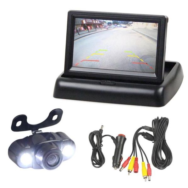 DIYKIT Kit telecamera per retromarcia per auto da 43 pollici Back Up Monitor per auto Display LCD HD LED per visione notturna Telecamera per retromarcia per auto5343475