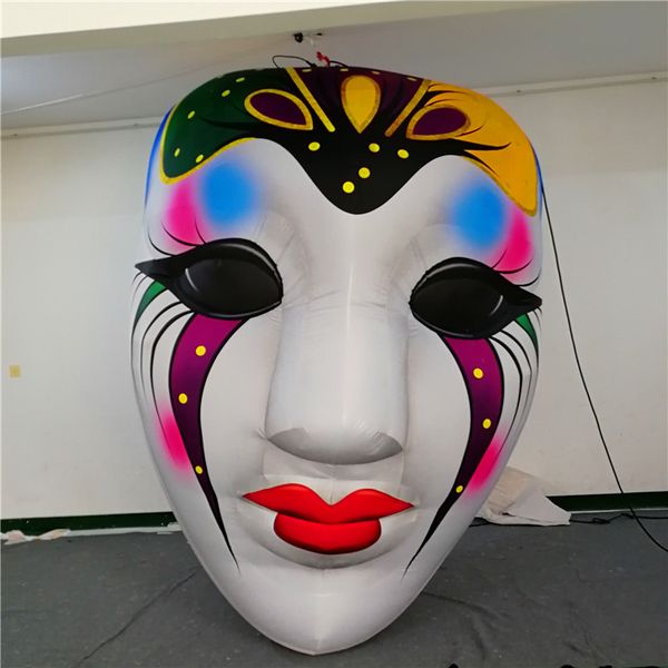 4m 13ft hoher hängender LED-aufblasbarer Kopf-Clown vom Fabrikpreis-Schlauchboote Halloween für Nachtclub-Decken-Halloween-Dekorationen