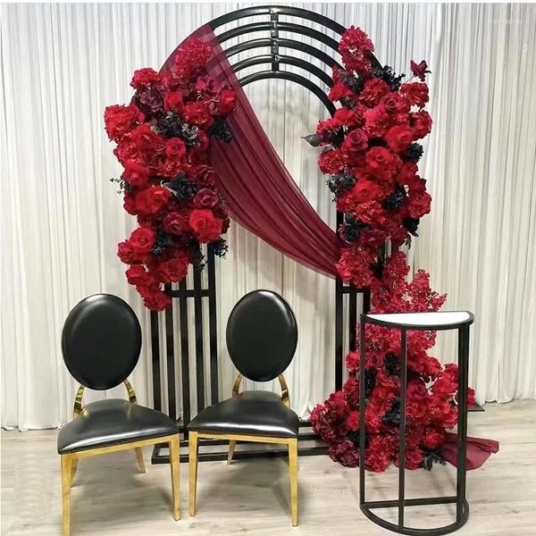 Decoração de festa 1pcs alta 2m metal arco floral casamento cenário quadro suporte decoração