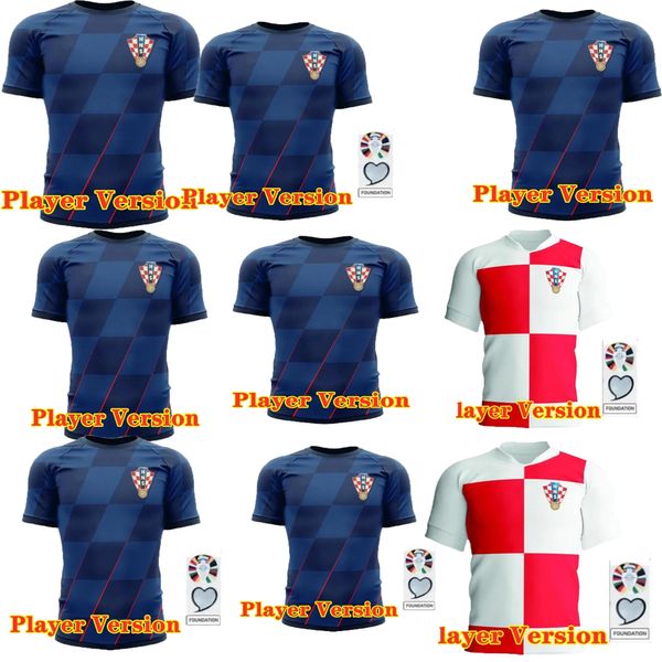 Versione giocatore Croazia MODRIC Adatto per magliette da calcio per sport all'aria aperta squadra nazionale MANDZUKIC PERISIC KALINIC 24/25 calcio KOVACIC Rakitic Kramaric Men Kit