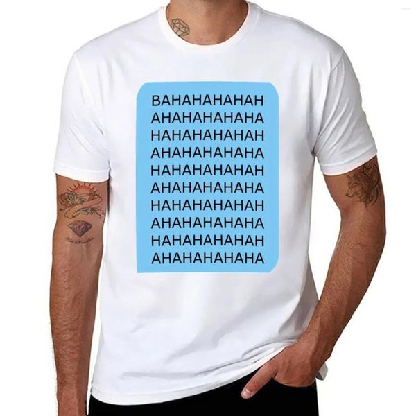 Männer Tank Tops Bahaha Text Nachricht T-Shirt Funnys Vintage Koreanische Mode Slim Fit T Shirts Für Männer