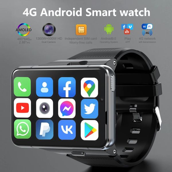 Uhren 4G 64G Smart Watch Telefon Android Männer Frauen 2,88 