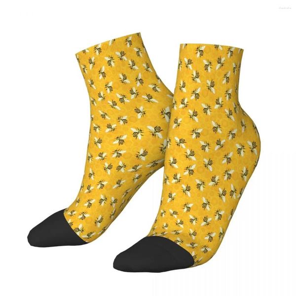 Herrensocken, Honigbienen, Bienenwabe, Bienenhaus, Muster, Knöchel, Herren, Damen, Winterstrümpfe, bedruckt