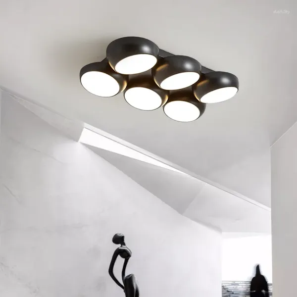 Luzes de teto minimalista sala de estar lâmpada simples atmosfera moderna escritório recurso criativo personalidade quarto