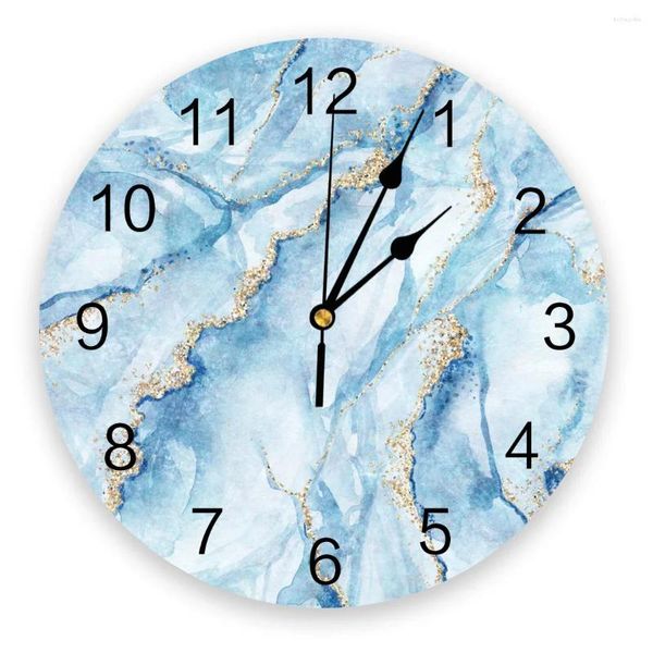 Wanduhren Marmor Aquarell Malerei Moderne Uhr für Home Office Dekoration Wohnzimmer Badezimmer Dekor Nadel hängende Uhr