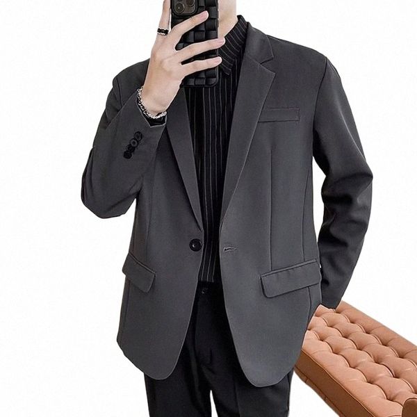 6 cores elegante casual blazer hombre luxo plus size single-breasted terno jaqueta coreano busin formal social blazer casaco s4MR #