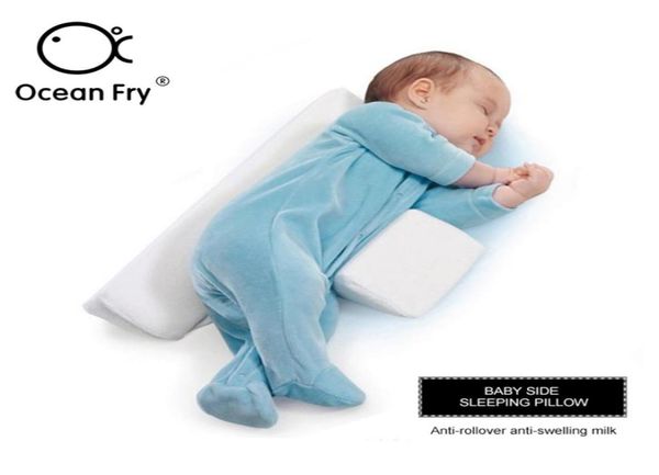 Cura della biancheria da letto per neonati Cuscino per neonato Supporto in memory foam regolabile Posizionatore per il sonno del neonato Prevenire il cuscino antirollio a forma di testa piatta L1685831