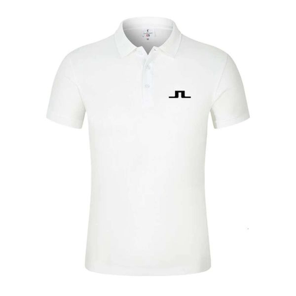 Summer Men Shirt J Lindeberg Golf Jersey Casual Manga curta respirável de alta qualidade Mens polo Top Top Top