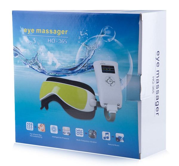 Gustala Nuovo massaggiatore per occhi a pressione d'aria con MP3 6 funzioni Dissipa le borse per gli occhi Cura del riscaldamento magnetico a infrarossi lontani6546884