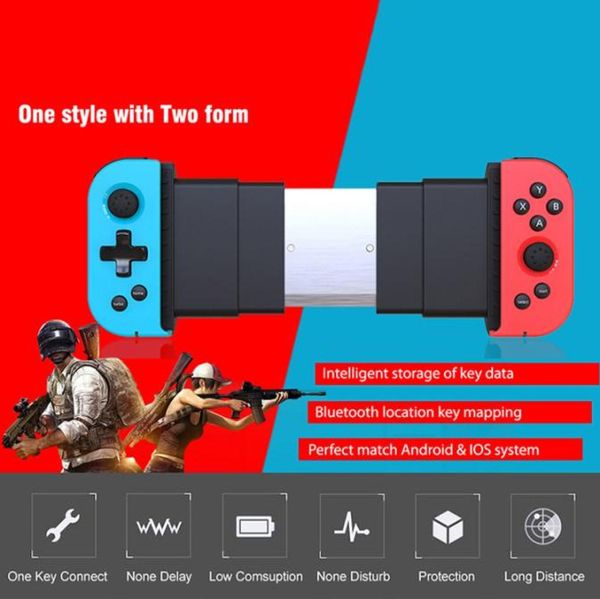 X6 Pro Беспроводная телескопическая игровая контроллер 3565INCH GAMEPAD JOOLSTICK для iOS iPhone Android Phone Elite Peace King Glory Games5128603