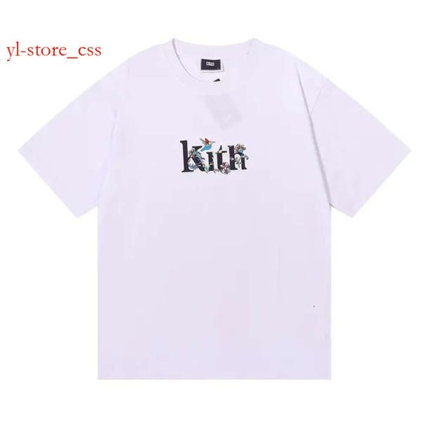 Kith Designer Mens Camisetas Manga Curta Kith Crewneck Camisas Casuais Tee Polos Roupas de Alta Qualidade Elegante Carta Impressão T-shirtMen's Sports T-shirt 2615