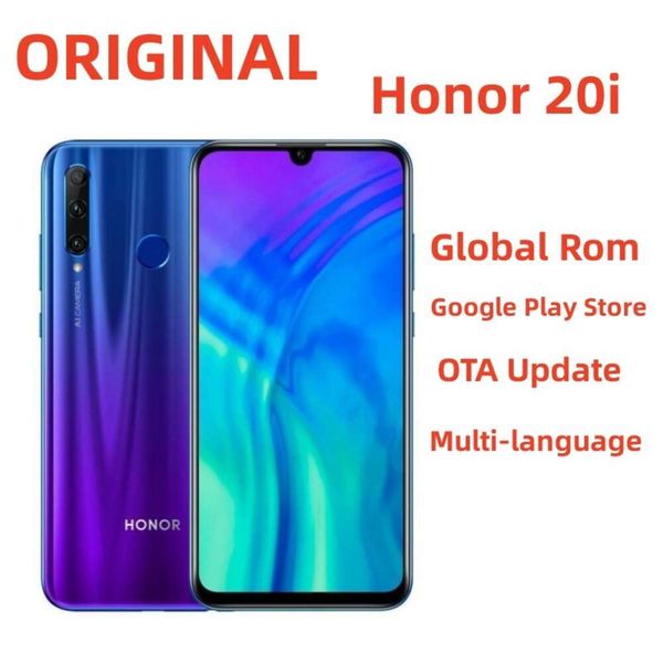 Global Rom Honor 20i Smartphone 6,21 polegadas 3400mah Hisilicon Kirin 710 Câmera 24MP Google Play Celular
